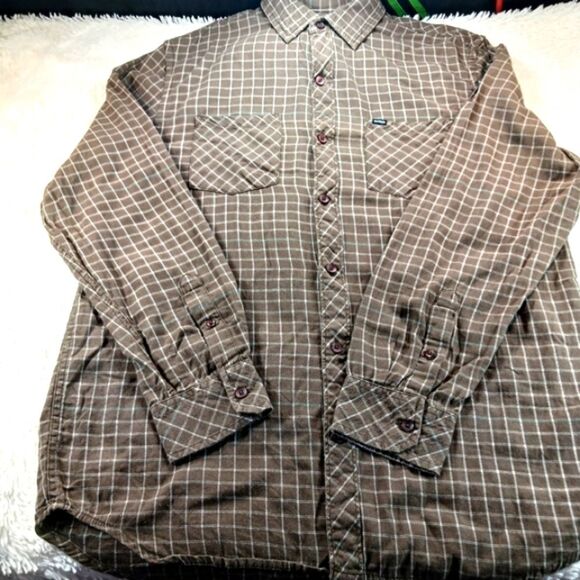 Hurley Shirt Mens Large Plaid/Check Button Down/Front Long Sleeve 100% Cotton - Picture 9 of 11
